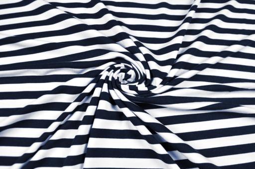 Viskosejersey - Navy Stripes 
