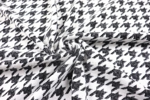 Strickstoff im Mohair-Style mit kleinen Hahnentritt 