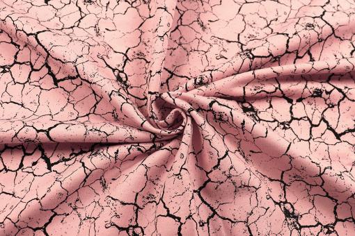 Sweat-Stoff mit rosa Marmor Print 