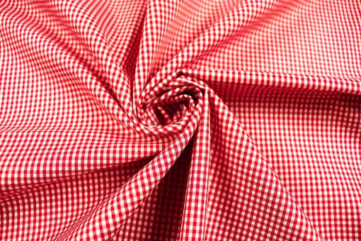Vichy Karo Stoff in Rot 