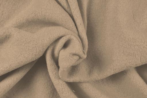 Fleece-Stoff - Baumwolle - Uni Beige