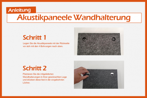 Akustikpaneel Wand - Holz-Paneele - inkl. Befestigung - 40 x 40 cm 