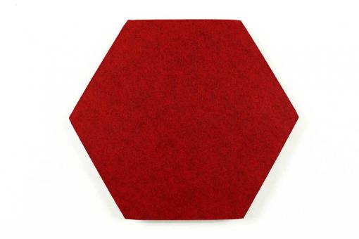 Akustikpaneel Wand - Blue Fiber - Hexagon 25 - inkl. Befestigung Dark Red