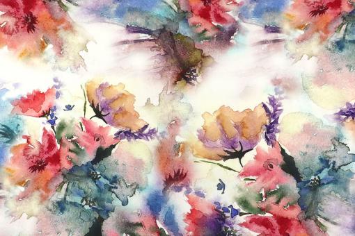 Viskosestoff Digital - Aquarell 