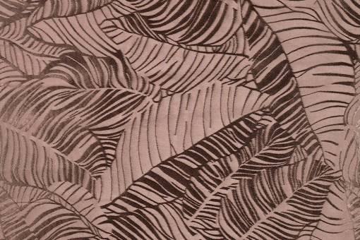 Viskose-Jacquard mit glänzenden Blättern 