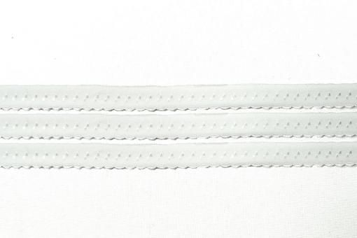Elastik-Einfassband Stickerei - 1 cm - Meterware Weiß