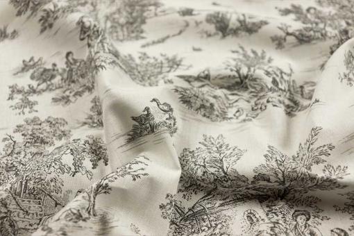 Baumwollstoff Toile - Erntedank - 280 cm- Grau 