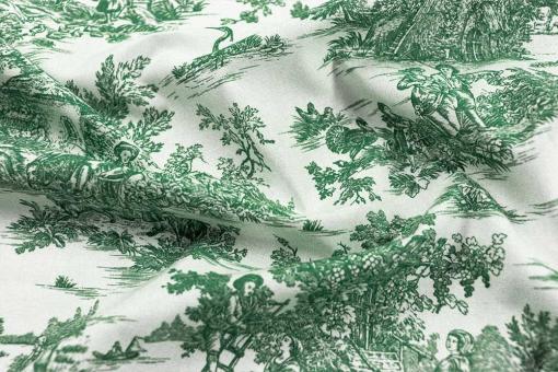 Baumwollstoff Toile - 280 cm - Erntedank - Grün 