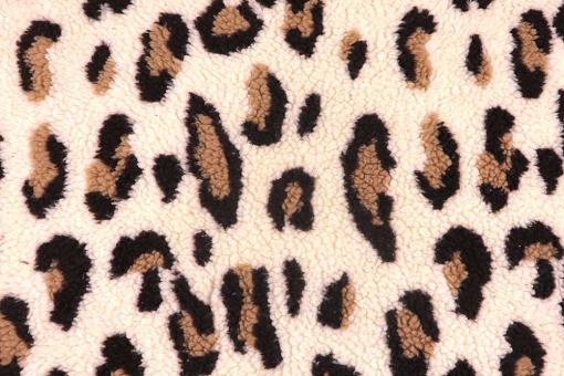Fleece Sherpa mit wildem Leo Muster 