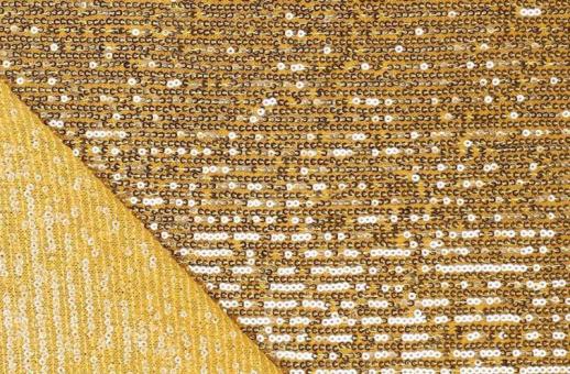 Paillettenstoff Stretch - Gold 