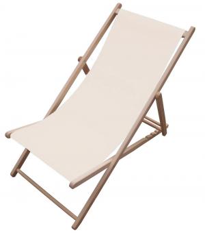 Liegestuhl-Stoff gesäumt - 45 cm breit - Uni - Champagner - 1,0 Meter Champagner