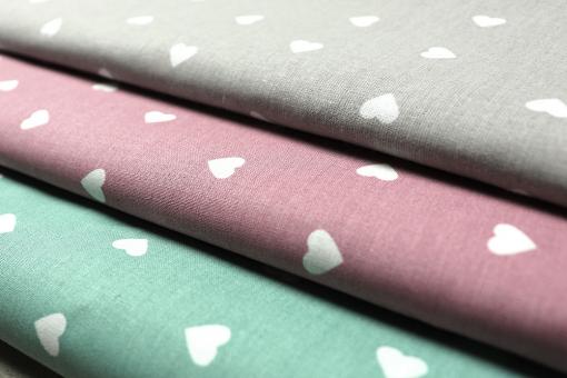 Baumwollstoff - Hearts - 295 cm - Mint 
