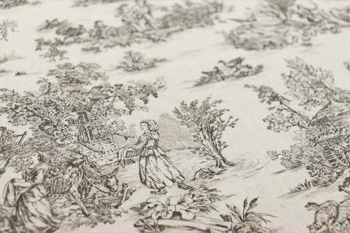Baumwollstoff Toile - Erntedank - 280 cm- Grau 