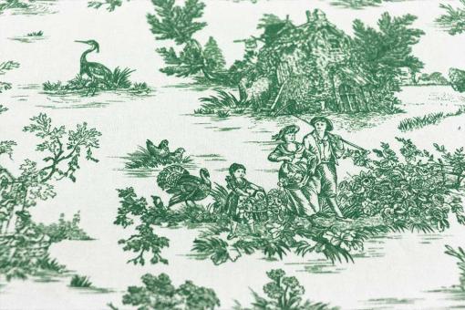 Baumwollstoff Toile - 280 cm - Erntedank - Grün 