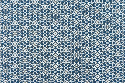 Dekostoff Jacquard - Flor de Alicante - Weiß/Blau - 280 cm 