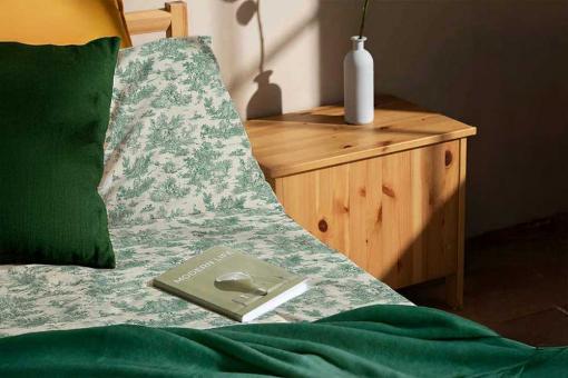 Baumwollstoff Toile - 280 cm - Erntedank - Grün 