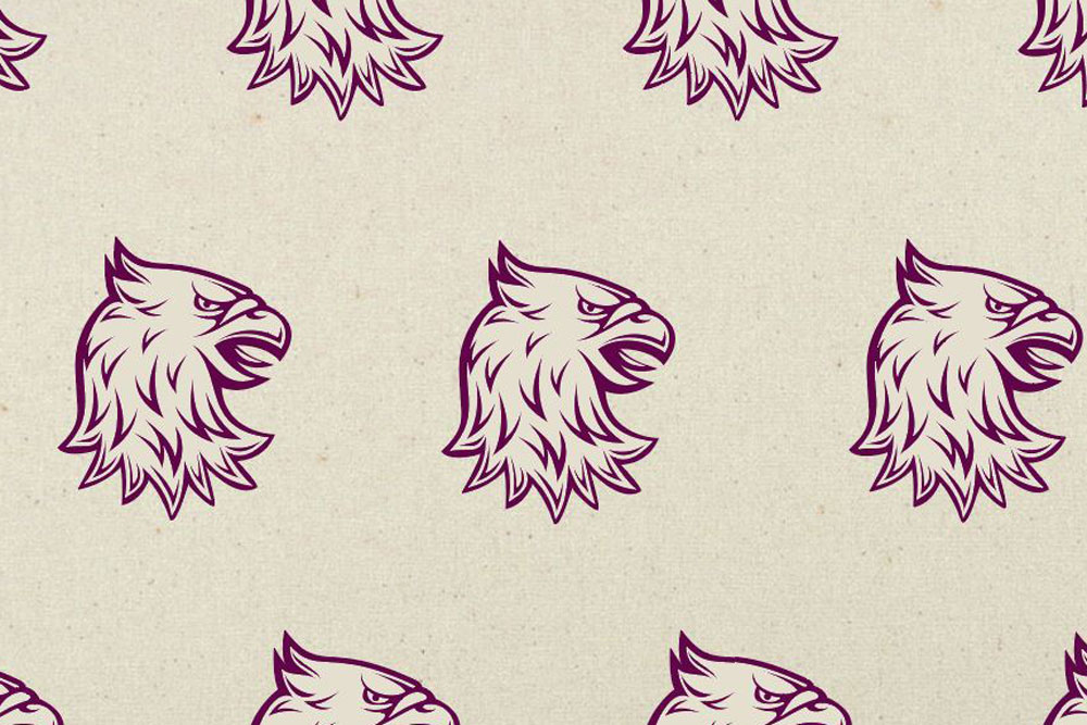 Tipi-Zeltstoff - Heraldik-Adler Brombeer