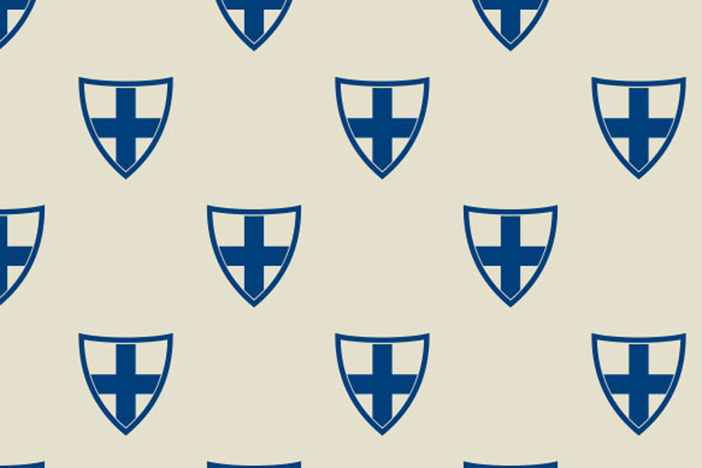 Tipi-Zeltstoff - Ritter-Schild Dunkelblau