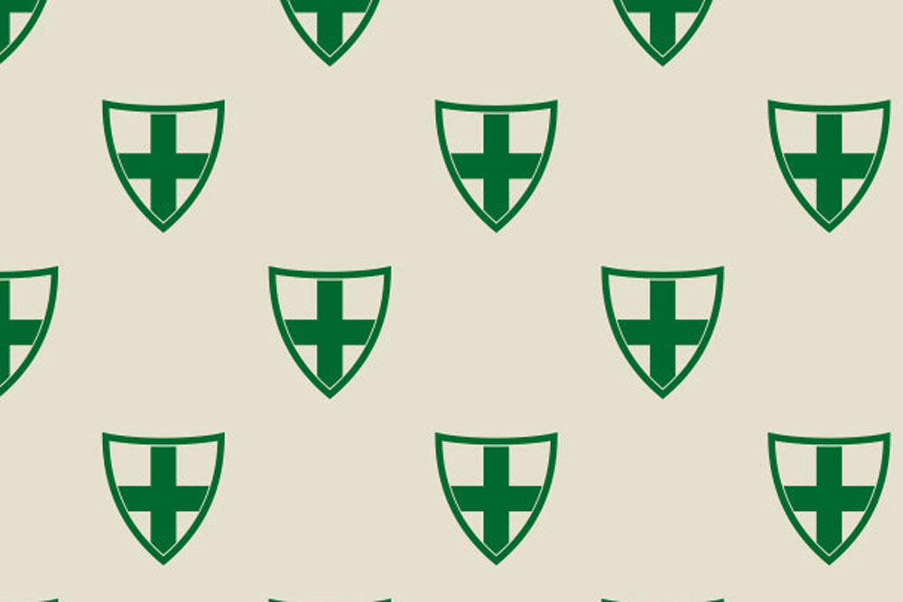 Tipi-Zeltstoff - Ritter-Schild Grün
