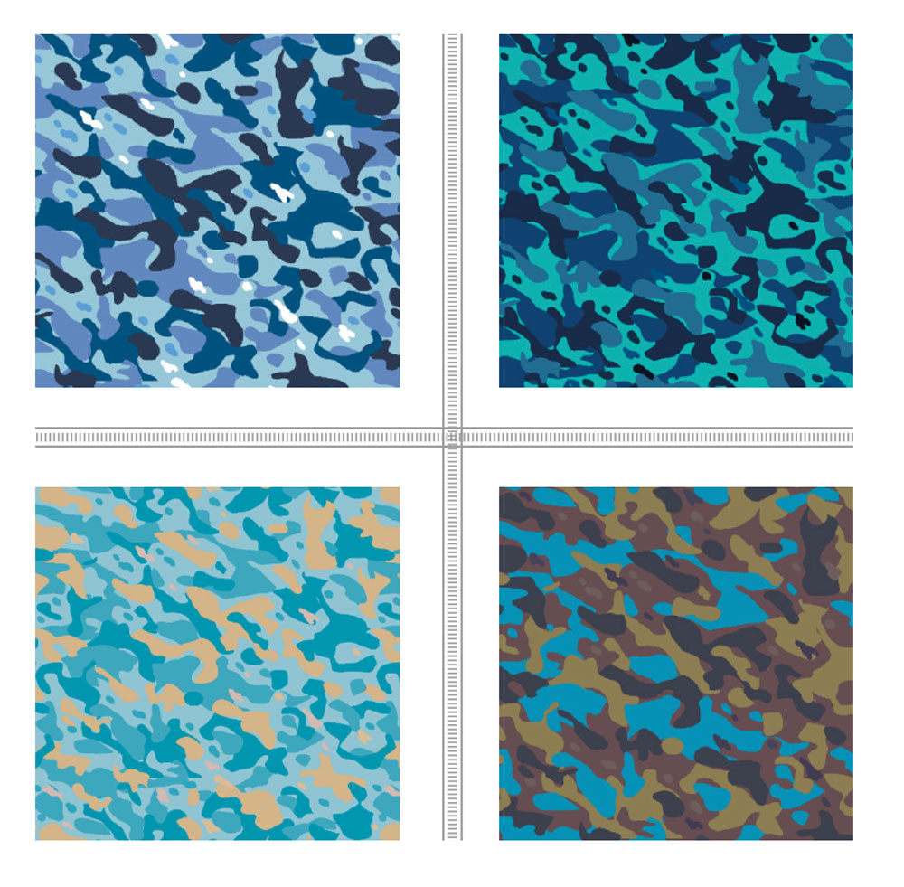 Sea Camouflage - Baumwollstoff Delta 