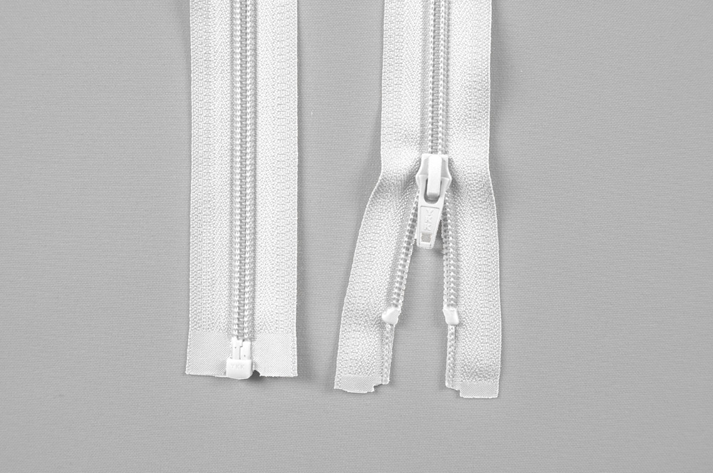YKK-Kunststoff-Reißverschluss - teilbar - 80 cm - Weiß