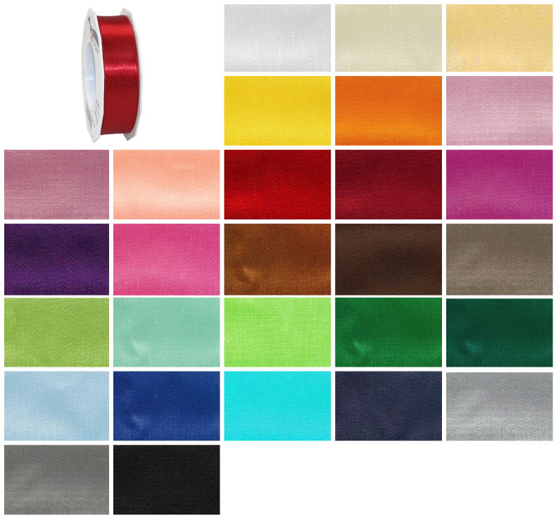 Satinband - 25 mm breit - 25-m-Rolle 