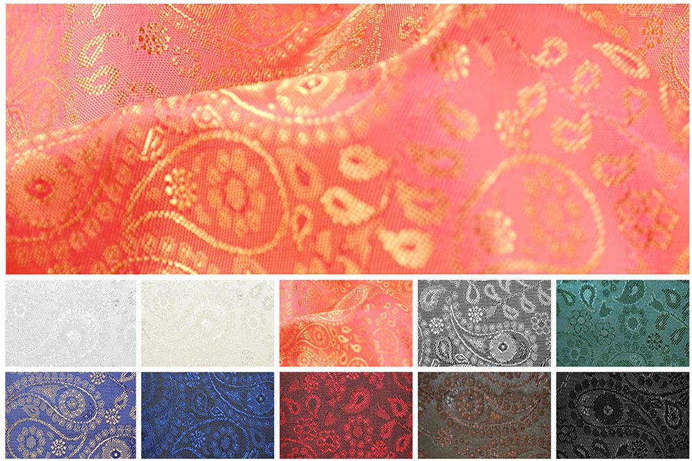 Viskose-Taft - Flower-Paisley Jacquard 