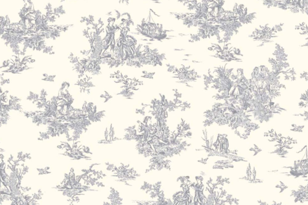 Viskose-Stoff mit Toile de Jouy 