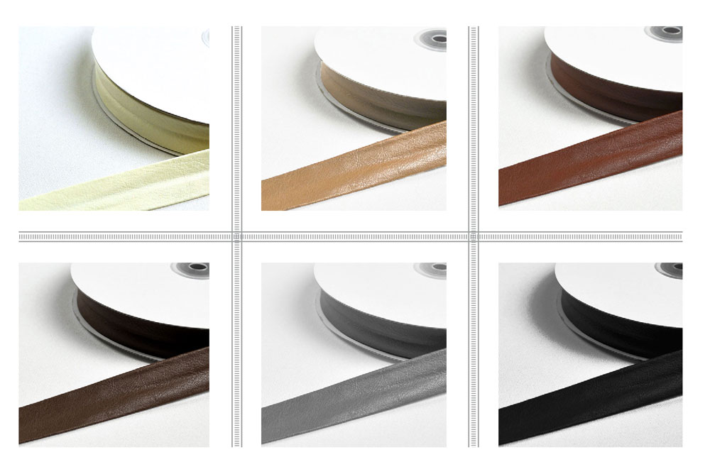 Kunstleder-Einfassband - 2,5/5 cm - Meterware