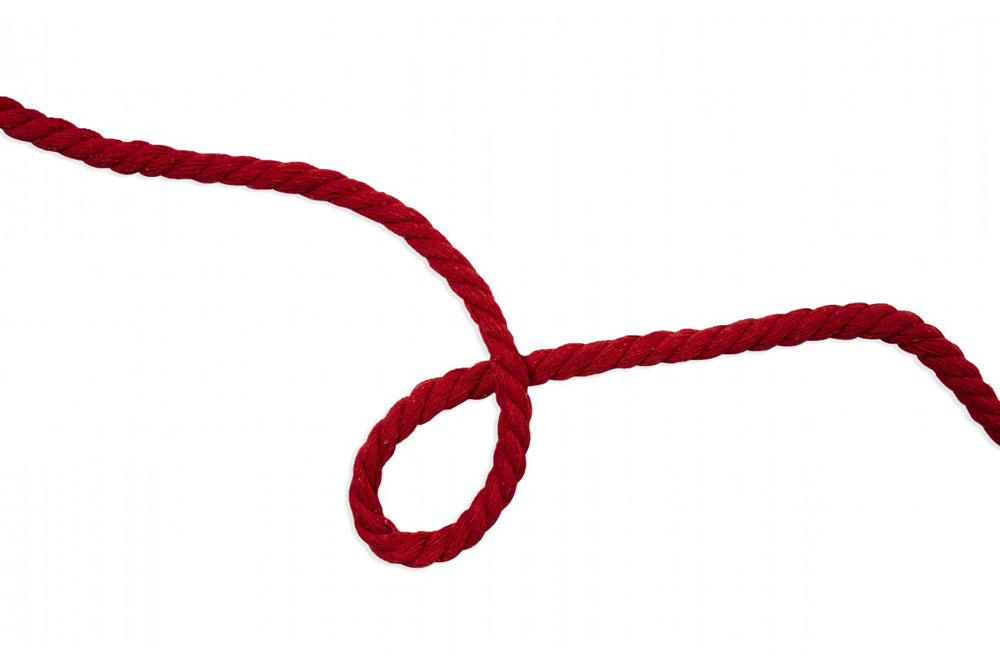 Kordel-Meterware - Rot - 8 mm 