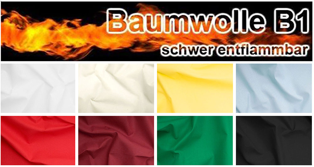 Baumwollstoff - schwer entflammbar 