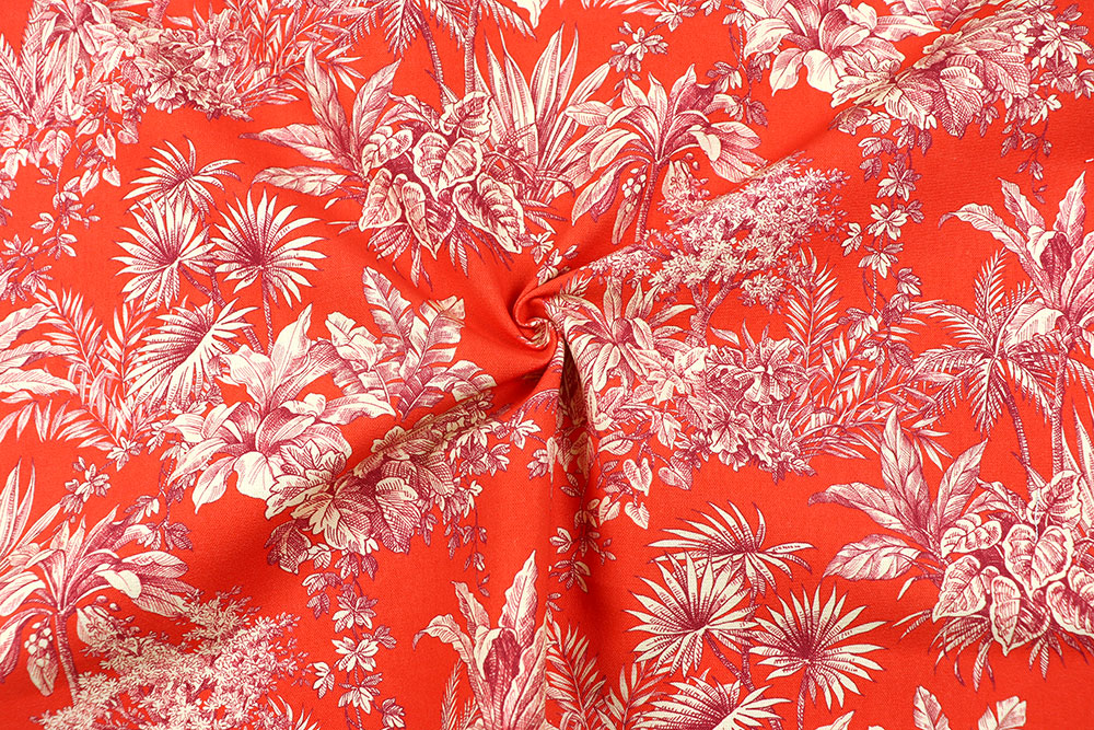 Deluxe Dekostoff mit exotischem Toile de Jouy 