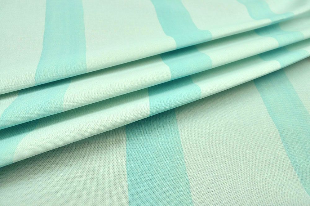 Dekostoff deluxe - Breite Streifen - Mint/Türkis 