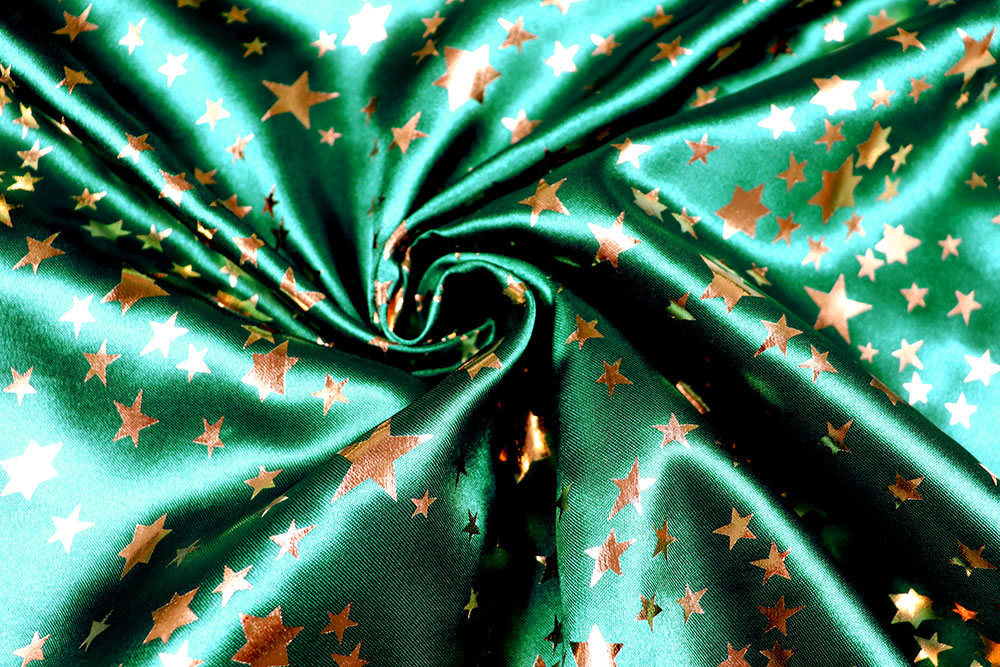 Satin - Funkelsterne Tannengrün
