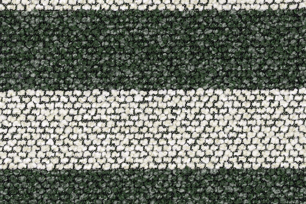 Möbelstoff Bouclé mit Streifen Tannengrün
