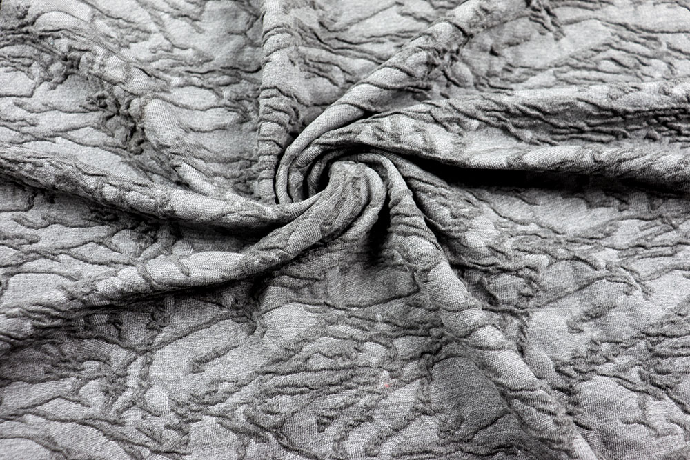 Mode Jacquard-Stoff in Dunkelgrau 