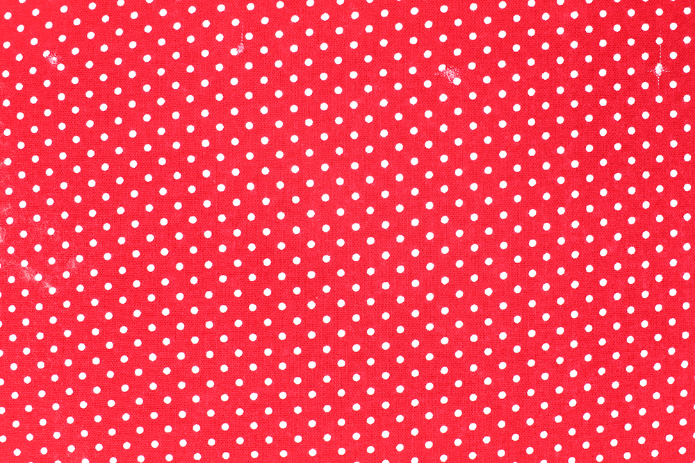 Baumwollstoff mit Punkten - Rot/Weiß 