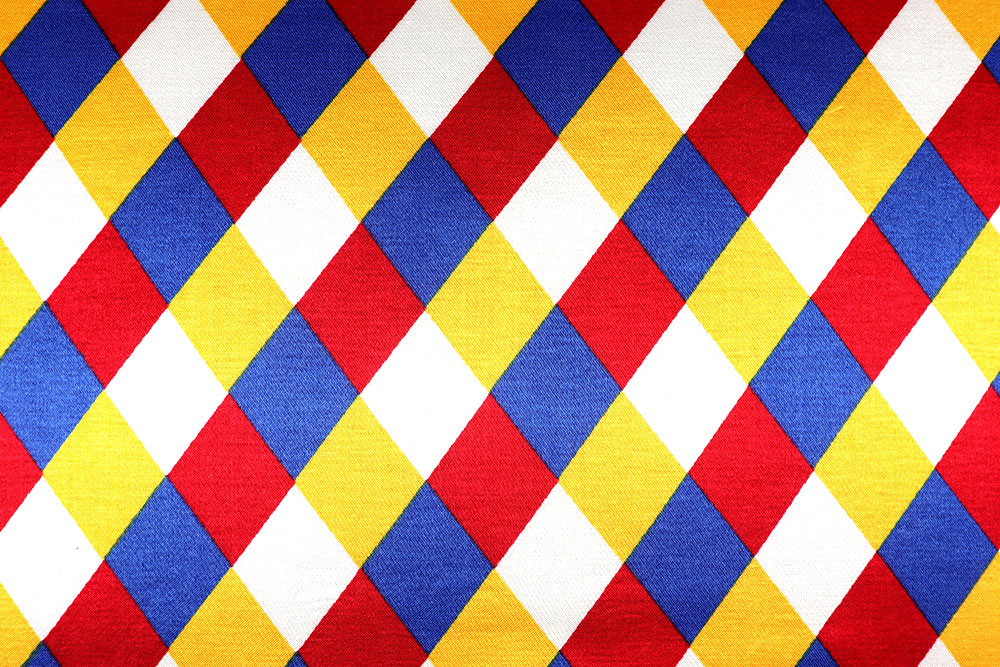Baumwoll-Viskose-Satin - Bunte Rauten 