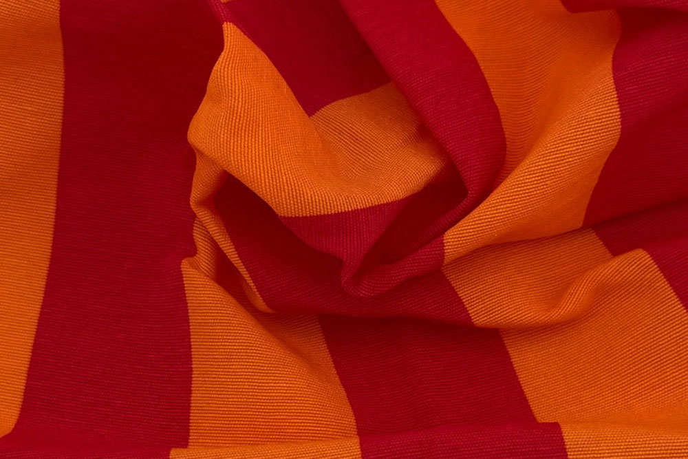 Outdoor-Dekostoff - Streifen - Rot/Orange 