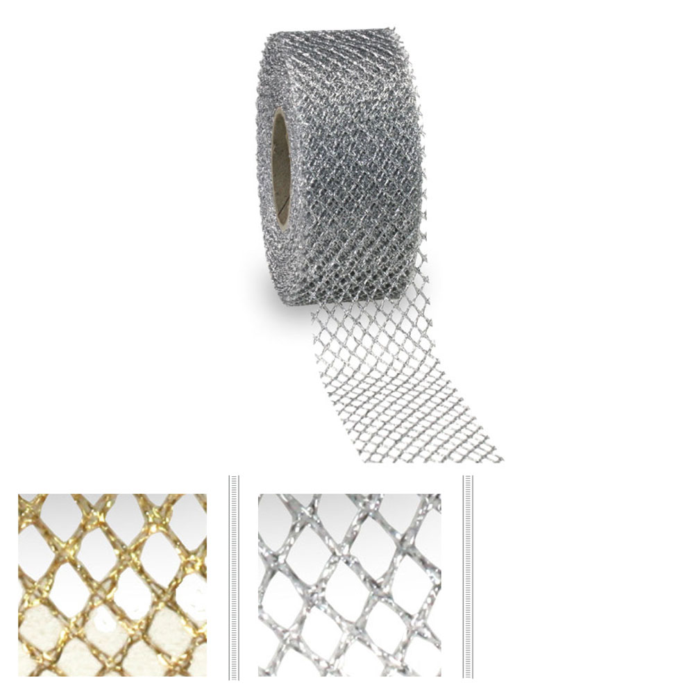 Tüllband Metallic - 40 mm breit - 20 m 